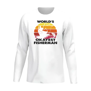 World's Okayest Fisherman Men Long Sleeve Shirt
